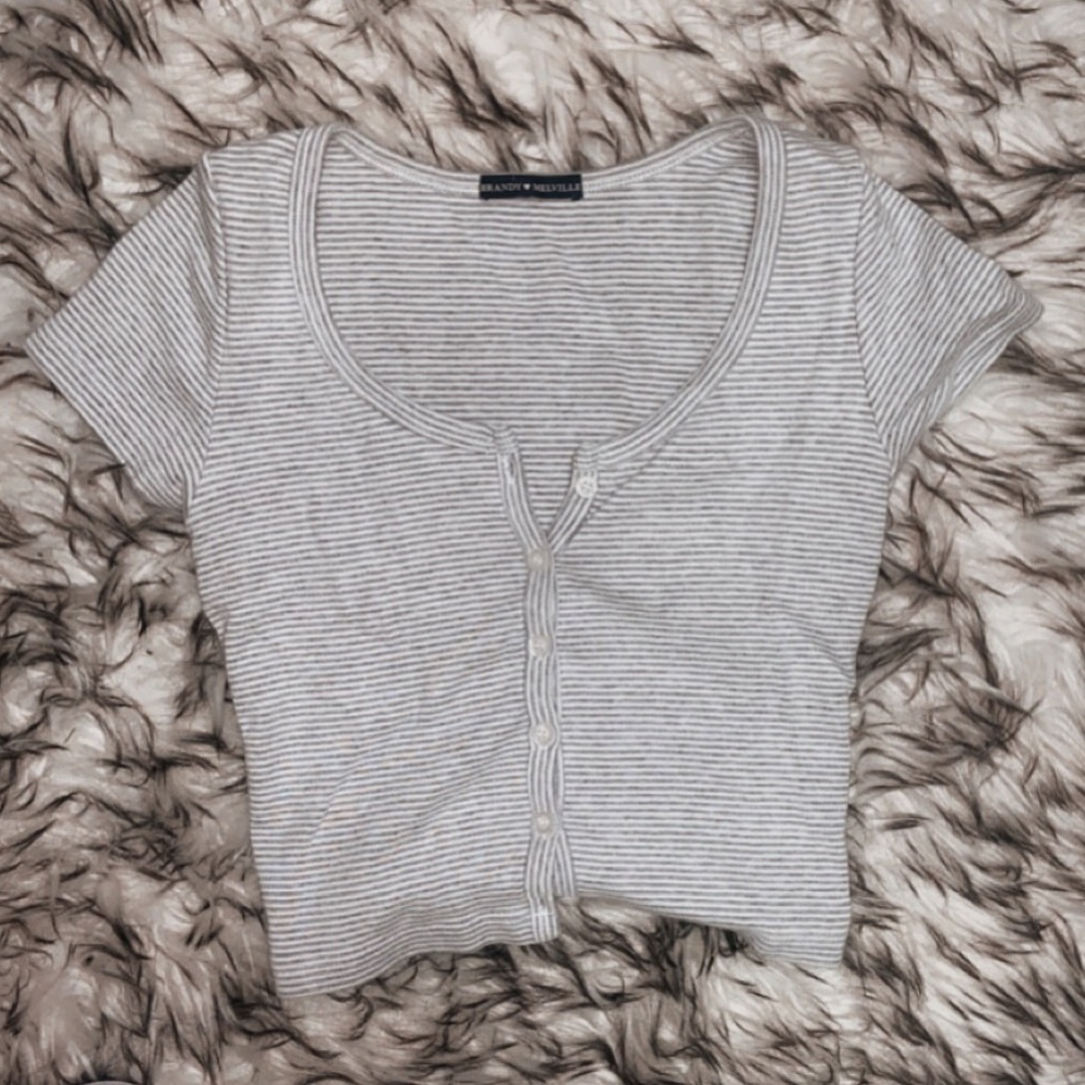 gray and white striped Brandy button down!